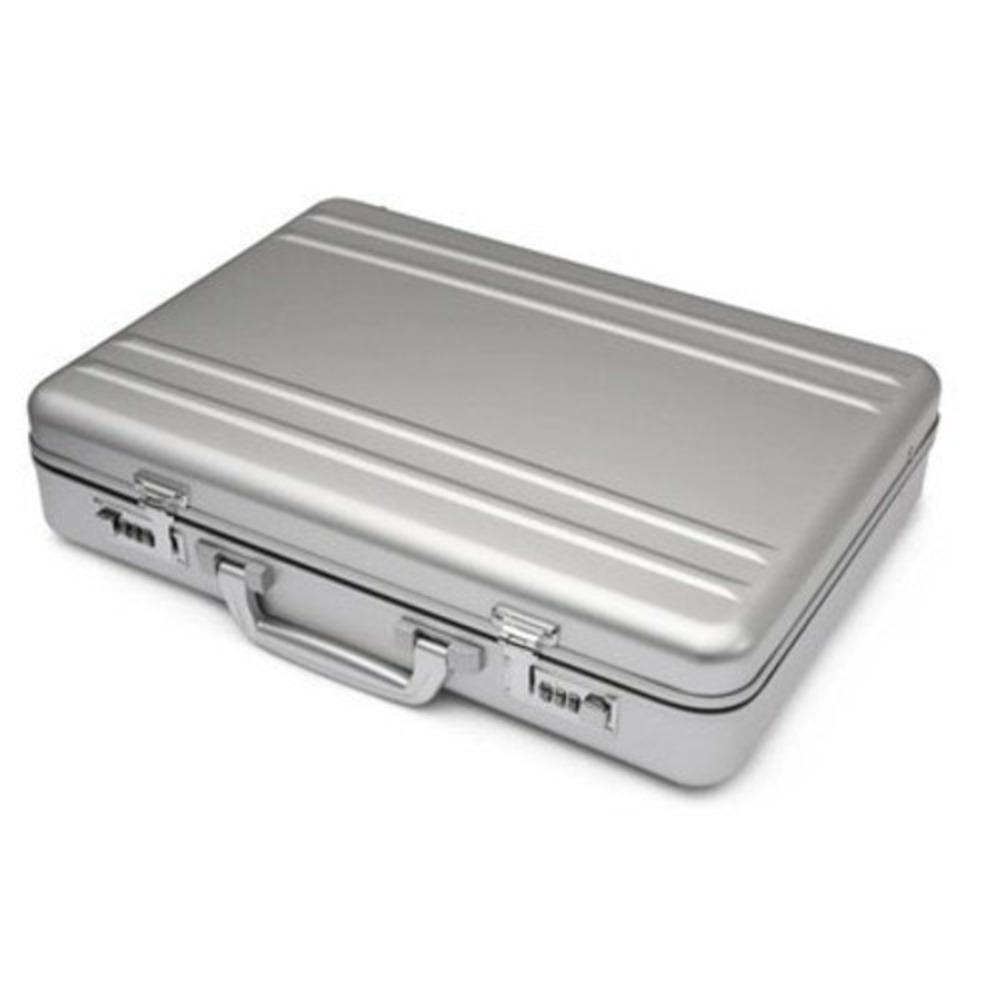 INVICTA Aluminum 18 Slot Watch Briefcase Silver Storage Case Lockable
